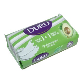 Крем-мыло DURU 1+1 глина и кокосовое молоко 80г